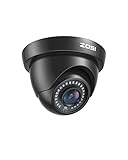 ZOSI CCTV 1080P 2MP 4-in-1 CVBS/AHD/CVI/TVI Video Überwachungskamera Außen Dome Kamera 3.6mm Linse 20M IR Nachtsicht mit OSD, Schwarz