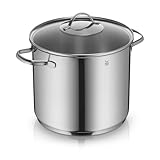 WMF Provence Plus Suppentopf 24 cm, 8,8 l – großer Kochtopf für Induktion aus Cromargan Edelstahl poliert mit Glasdeckel, unbeschichtet, backofengeeignet, rostfrei, spülmaschinenfest und langlebig