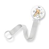 NUK Disney Winnie Puuh Schnullerband & Clip | Für alle Schnuller mit und ohne Ring | Robust und Bruchsicher | 1 Stück