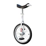 QU-AX 19009 Onlyone Einrad für Kinder und Anfänger 18', weiß/schwarz
