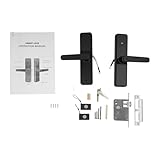 Fridgestea Smart Türschloss mit fünf Entsperrungsmethoden-Fingerabdruck, Passwort, Karte, Schlüssel & Temporäres Passwort, Fingerabdruck-Schloss APP-Fernbedienung Elektronisches Türschloss für Haustür