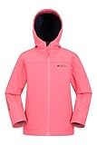 Mountain Warehouse Exodus Wasserdichte Windjacke für Kinder - Leichte, Atmungsaktive Softshell Regenjacke, Kaugummi 140 DE (9-10 Jahre)