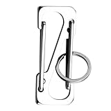 Edelstahl-Karabiner-Schlüsselanhänger, Doppel-Clip, offener Karabiner, multifunktional, kreativ, Outdoor-Schlüsselanhänger, Bergsteigen, Schlüsselanhänger für Outdoor, Radfahren