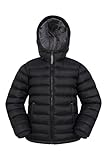 Mountain Warehouse Seasons Steppjacke für Kinder - Ultraleichte, warme, wasserdichte Steppjacke. Jungen & Mädchen Winterjacke mit Kapuze & Reißverschluss Schwarz 2-3 Jahre