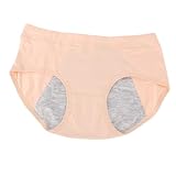 SAFIGLE Menstruationsunterwäsche Damen aus Baumwolle Mittelhoch Geschnitten Nahtlos Elastisch Auslaufsicher mit Verlängerter Schrittpolsterung Atmungsaktiv für Periode Leichte Inkontinenz