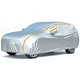 QYMLSH wasserdichte Vollgarage Für Mercedes SL 500 | 4005 x 1715 x 1345 mm | Kratzfest, UV-beständig, Allwettertauglich, Atmungsaktiv, Staubdichte Abdeckung Mit Reißverschluss(Silver)