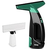 EAVE Fenstersauger Set, Akku Fenstersauger mit 45 Minuten Akkulaufzeit, Fensterreiniger Elektrisch mit 28cm Saugdüse & 200ml Wassertank, Geeignet für Fenster, Fliesen und Spiegel (grün)