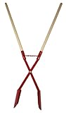 Berger & Schröter | Erdlochausheber Erdlochheber Handbagger rot, Gesamtlänge 14,5 cm für Löcher bis 28 cm Durchmesser mit Holzstielen