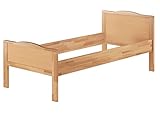 Erst-Holz®Seniorenbett Buche Natur extra hoch 100x200 Massivholz-Bettgestell ohne Zubehör 60.70-10 oR
