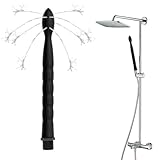 Analdusche für Analverkehr, 24cm Dildo Anal Duschreiniger aus Silikon, Intimdusche für Damen, Po Dusche Analdusche mit 8 Löcher, Irrigator Darmspülung Sexspielzeug für Männer Und Frauen, Schwarz