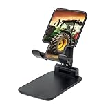 TRSGKSQP Faltbarer Telefonständer für Schreibtisch, Winkel, höhenverstellbar, Handy-Halterung, tragbare Handyhalterung, Traktor-Thema, Desktop-Dock, Tablet-Ständer, kompatibel mit allen Handys