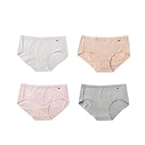 EXCEI Bikinis Taillenslips Frauen Mama Panties Stretch Und Comfortable Briefs Maxi Hipster Knickers (4er Pack) (Color : A, Size : L)