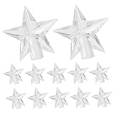 VICASKY 100 Stück Schnur Pentagramm leichte Schale drinnen Abdeckung USB Weihnachten geformt Hülse weihnachtbeleuchtung christmas fairy lights lichterstern lampenschirm star light Plastik