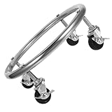 SEWOART Gasflaschenhalter aus Edelstahl Bremse Mobiler Propangasständer für Sichere Befestigung Fahrbarer Gasflaschenwagen mit Hoher Tragkraft Flexibles Gasflaschen tablett für Einfaches