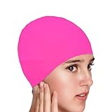Badekappe, Badekappe für langes Haar, wasserdichte Schwimmausrüstung für Runden- und Aerobic-Training, bequemer Haarschutz aus Silikon für