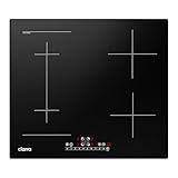 CIARRA CBBIH4BF Induktionskochfeld 60 cm Flexzonen Einbau 4 Platten mit Bridge Bräterzone PowerBoost Slider Touch-Bedienung Induktion Kochfeld 9 Stufen Timer Kindersicherung Überhitzungsschutz 7200 W