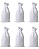 EraGreen 50 Stk. PP Gewebesack 50cm x 80cm weiß 25 kg Hoch reißfest Transportsack Getreidesack Sandsack Hochwasser Bauschuttsack