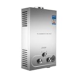 6L/8L/10L/12L/16L/18L Warmwasserbereiter, 36 KW, Sofortiger Flüssiggas-Warmwasserbereiter, Edelstahl-Kessel-Kit, Tragbar Energiesparend, Sofortheizung(10L)