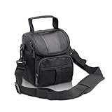 NZBZMBTTVF Wasserdichte schwarze Kameratasche passend for Canon EOS M10 M6 M2 Mrak II M50 M100 Rebel T3i T4i T5 SL1 passend for Nikon P600 D3300 D3400 D5100 D5300 D7200 passend for Sony RX10M3 passend