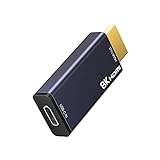 USB C auf HDMI 2.1 Adapter, Adapter USB C Buchse auf 8K HDMI Stecker, High Speed 48Gbps [Thunderbolt 3/4 Kompatibel] für MacBook Pro, MacBook Air, iPad Pro, UHD TV, Projektor und mehr (USB-C Buchse)