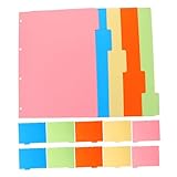 Angoily 3 Sätze Loseblattbuch Bindemittel ordnertrenner trennstreifen für ordner Loose Leaf Notizbuch ordner register ordner-register gestanzte Ordnerteiler Seitenteiler Papierstau