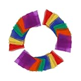 Beaupretty 18Stücke Seidenschals für Tanz und Jonglage Quadratische Jonglierschals Zufälligen Farben für Kindergarten Aufführungen und Kreative Aktivitäten