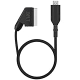 CAVN Scart auf HDMI Konverter, Neuer All-in-One mit SCART-Eingangskabel & HDMI-Ausgangsanschluss HD 1080P Video Audio Adapter, für HDTV STB VHS Xbox PS3 Sky DVD Blu-Ray, 1m Kabel