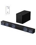 ULTIMEA 5.1ch Soundbar mit Dolby Atmos, Heimkino 4D Surround Sound System, 340W Soundbar für TV Geräte mit Subwoofer, Bassverstärkung, App-Steuerung, Bluetooth 5.4, Poseidon M60 Boom, Modell 2025