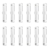 12 Stück Fliegengitter-Befestigungsklipps, praktische Fliegengitter-Klammern, selbstklebende Vorhanghalterung, bohrfrei, für die meisten Fenstertypen geeignet