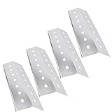 Grihero 41x14 cm Universal Brennerabdeckung Gasgrill Ersatzteile für Landmann, Enders, Mayer Barbecue, Buffalo, Napoleons, EL Fuego, Coobinox Grill und andere Modell Grills, 4-Pack Heizplatte