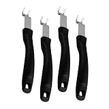 Sewroro 4 Stück Grillrostheber aus Edelstahl mit Langem Rutschfestem Griff 22cm Grillzange für Holzkohle und Gasgrills Outdoor Grillzubehör