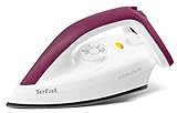 Tefal FS4030 Trockenbügeleisen Easygliss | 1200W | Durilium Bügelsohlen-Technologie | Thermostat | Bereitschaftsleuchte | Extralanges Netzkabel | Weiß/ Dunkelrot