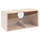 Ｚｉａｌｏｆｉ DIY Vogelhaus, bemalbar, Nistkasten für Sittiche und Blaumeisen im Innen- und Außenbereich, Rechte Öffnung