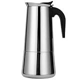 Widybord Kaffeekanne Aus Stahl, Italienische Mokkakanne, Espresso-Kaffeemaschine, Kaffeemaschine, Kaffeemaschine, Werkzeuge für Latte Maker, Kaffee auf Dem Herd