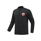 Herren Softshelljacke DU.CA.Ti, Wasserabweisende Jacke, Windbreaker zum Wandern Reisen Treking Fahrrad(Black,L)