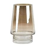 WHESAZYP Keramikvase, Moderne Glasvase, transparente Kristallvase, dekorative Vase/Hydroponikvase/Blumenflasche, Tischdekoration, Hochzeitsfeier (18,5 x 9 cm) (Farbe: Grün) (Farbverlauf)