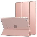 MoKo Schützhülle Kompatibel mit iPad Mini 5. Generation 7.9' 2019/iPad Mini 4 2015 - Auto Schlaf/Aufwach Intelligente Hülle mit Translucent Rückseite Standfunktion Cover - Rose Gold