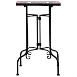 Homgoday Beistelltisch Mosaik Keramik Terracotta und Weiß Sofatisch Model46712