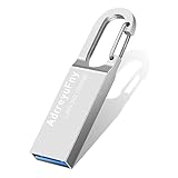 AdrreyuFny USB Stick 3.0 128GB USB Speicherstick Wasserdicht Metall Memory USB-Sticks Datenspeicher USB-Flash-Laufwerk Flash Drive mit Schlüsselanhänger für PC/Laptop/Computer - Silber