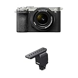 Sony Alpha 7C II | Spiegellose Vollformatkamera mit SEL2860 (33 MP, Echtzeit-Autofokus, 10 BPS, 4K Video, neigbarer LCD-Touchscreen) Silber/schwarz + Sony ECM-B1M