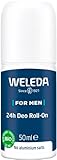 WELEDA Bio Men 24h Deo Roll-on, natürliches Naturkosmetik Deodorant mit einem herben Duft und Frische, wirksamer Schutz vor Körpergeruch, 24 Stunden zuverlässig ohne Aluminium (1 x 50 ml)