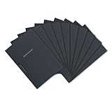 Oxford Bewerbungsmappe A4, aus Karton, Klemm-Mappe, anthrazit, 10er Pack