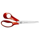 Fiskars Classic Universal-Küchenschere, Linkshändig, Gesamtlänge: 21 cm, Verbesserte Torx-Schraube und ergonomischerer Griff, Qualitätsstahl/Kunststoff, Rot, 1075035