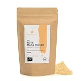 BIO Maca Pulver Rot aus Peru (250g), Gemahlene Rote Maca Wurzel, Rotes Maca-Pulver aus biologischem Anbau, 100% Natürlich und rein, Vegan