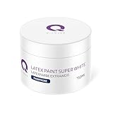 Q-COVER Latexfarbe Extraweiss muster 150ml Innenfarbe Wandfarbe Deckenfarbe Klasse 3 Mattfarbe Für Allergiker Geruchlos Scheuerfest Hohe Deckkfraft