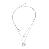 VALICLUD 1stk Runde Ausgehöhlte Halskette Frauen Halskette Kristall-herz-halskette Halskette Mit Herz-choker Halskette Mit Herzkette Halsschmuck Anhänger Stahl Fräulein Aushöhlen