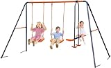Metall Kinder Garten Schaukel Set für Kleinkinder, Heavy-Duty A-Frame mit Doppel-Schaukeln und Gleiter, verstellbare hängende Seil, Kinder im Freien Hinterhof Schaukel Set für 3+ Jahre alt, 220KG