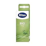 Ritex Bio Gleitgel – Gleitgel wasserbasiert natürlich 50 ml, gleitgel Bio vegan, frei von Duft- und Farbstoffen – kondomgeeignet, dermatologisch getestet, Made in Germany