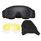 Motocross-Brille - staubdichte und winddichte Reitbrille, Anti-Beschlag-Sicherheitsbrille für Motorrad | Explosionsgeschützte Schießbrille mit Dreifach-Linse, Motorrad-Rennbrille