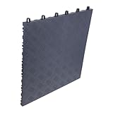 NUOBESTY Bodenablauf-Kunststofftrennwand Kellerboden Bodenfliesen im Außenbereich Terrassenplatten aus Kunststoff ineinandergreifende Deckfliesen Bodenfliesen aus Gummi Polypropylen pp Grey